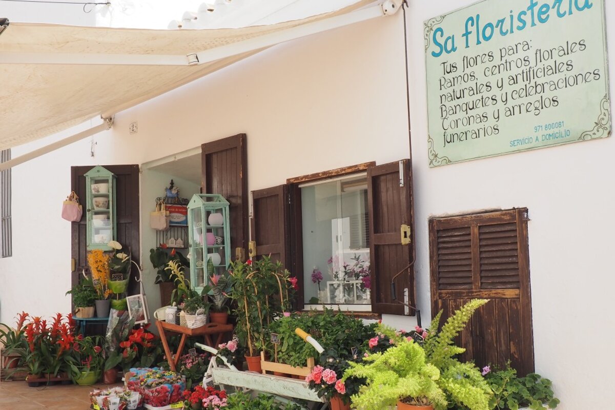 Pretty shop front in sant josep in ibiza's south west 