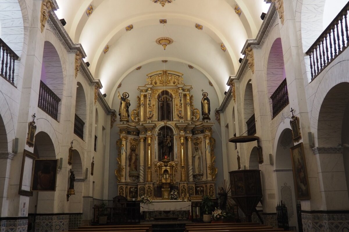 interior of the church in sant josep in ibiza