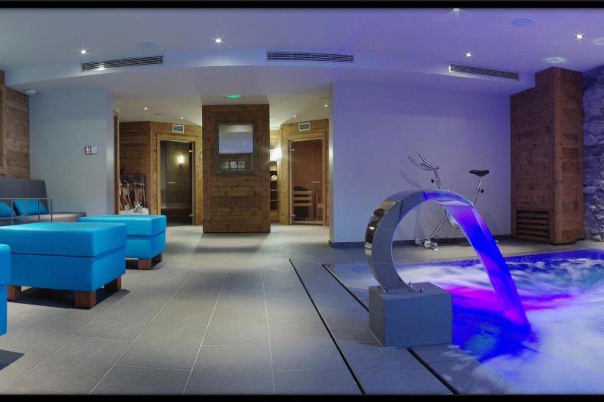 inside a spa in morzine