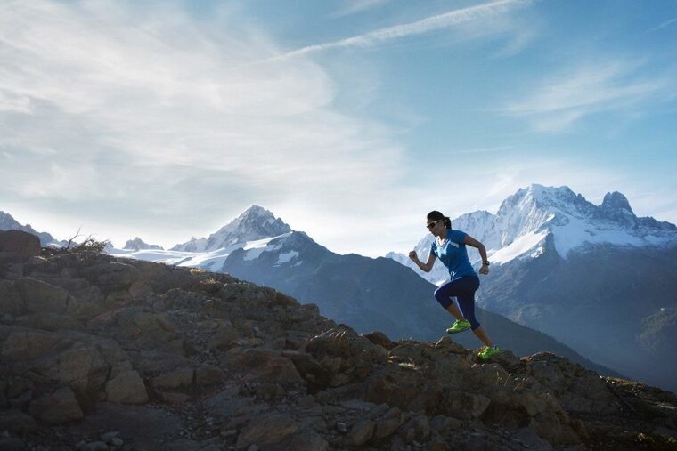 Trail running in the summer