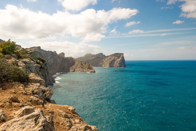 The rugged coastline of Cap de Formentor