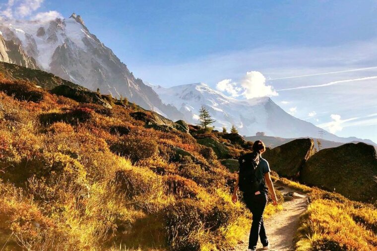Hiking in Chamonix in autumn