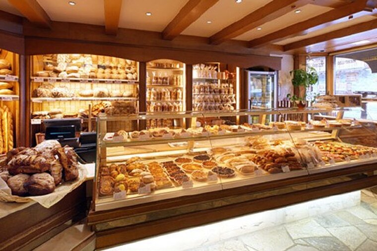 The interior of the bakery