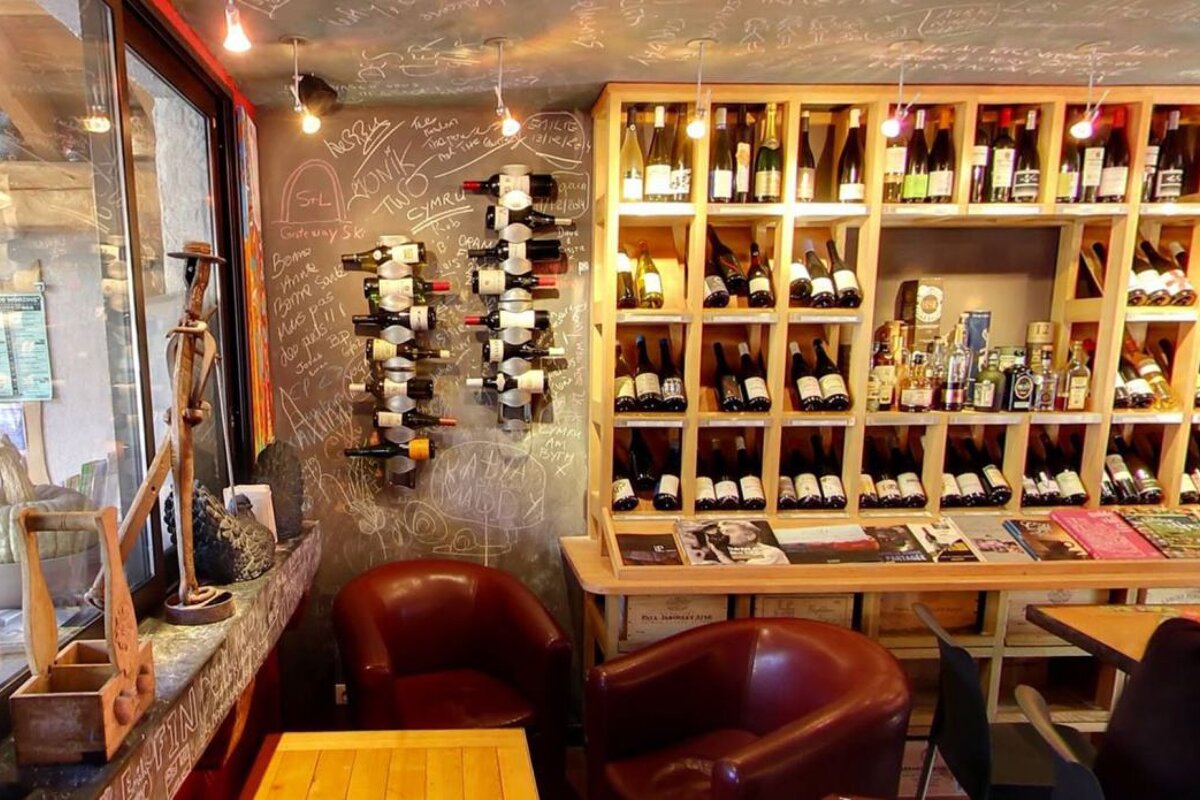 a wine bar in morzine