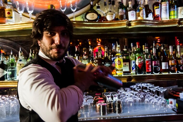 Drinks at the bar