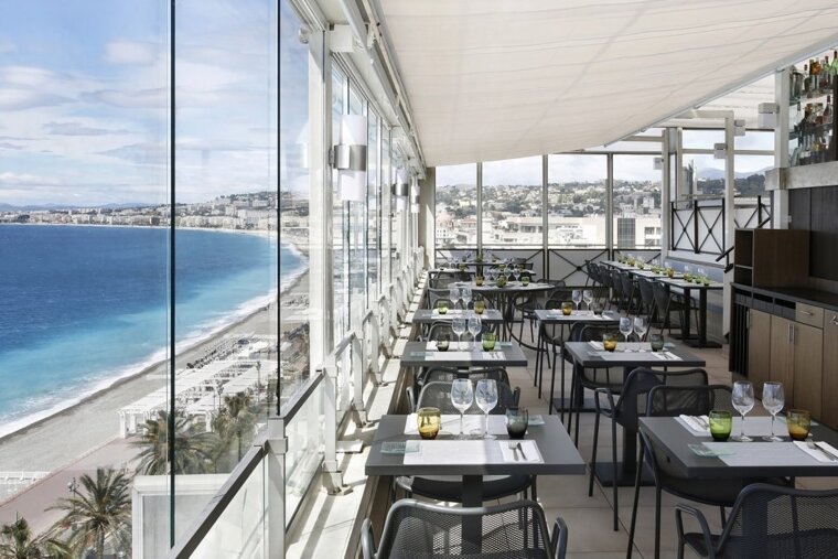The terrace at the restaurant