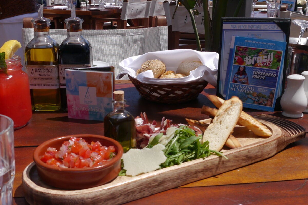 starter at the nikki beach club restaurant mallorca