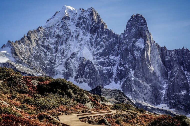 Hiking path in Chamonix