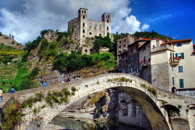 The hump back bridge at Dolceacqua