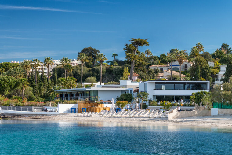 The beach at the beach club
