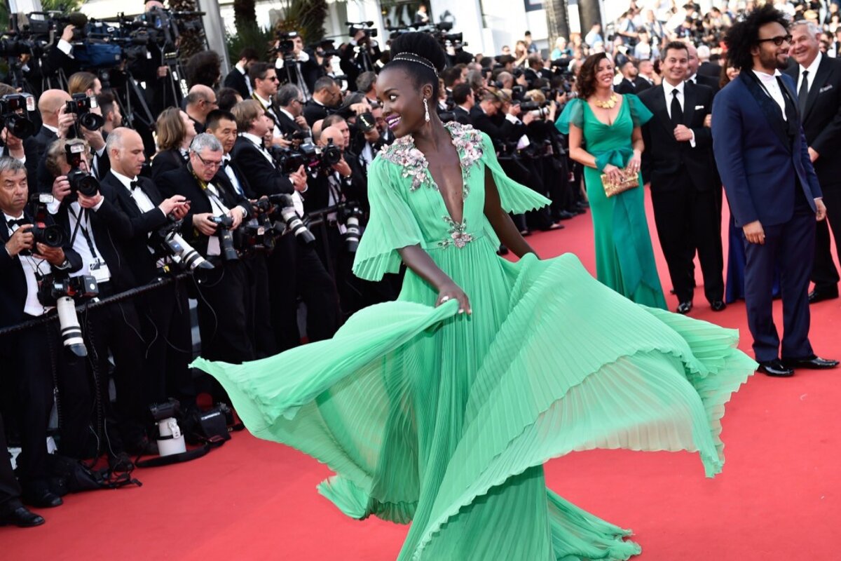Lupita Nyong'o in Gucci on the red carpet