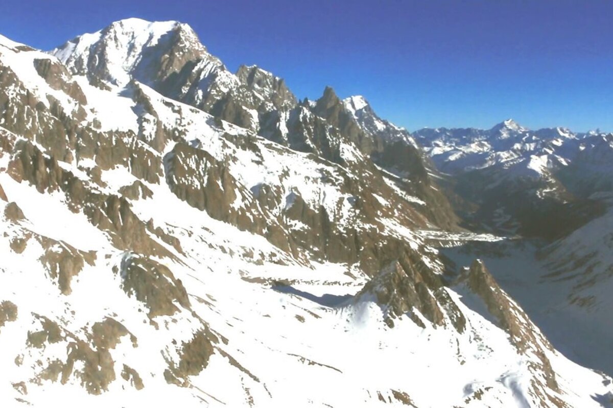 Mont blanc from a helicopter