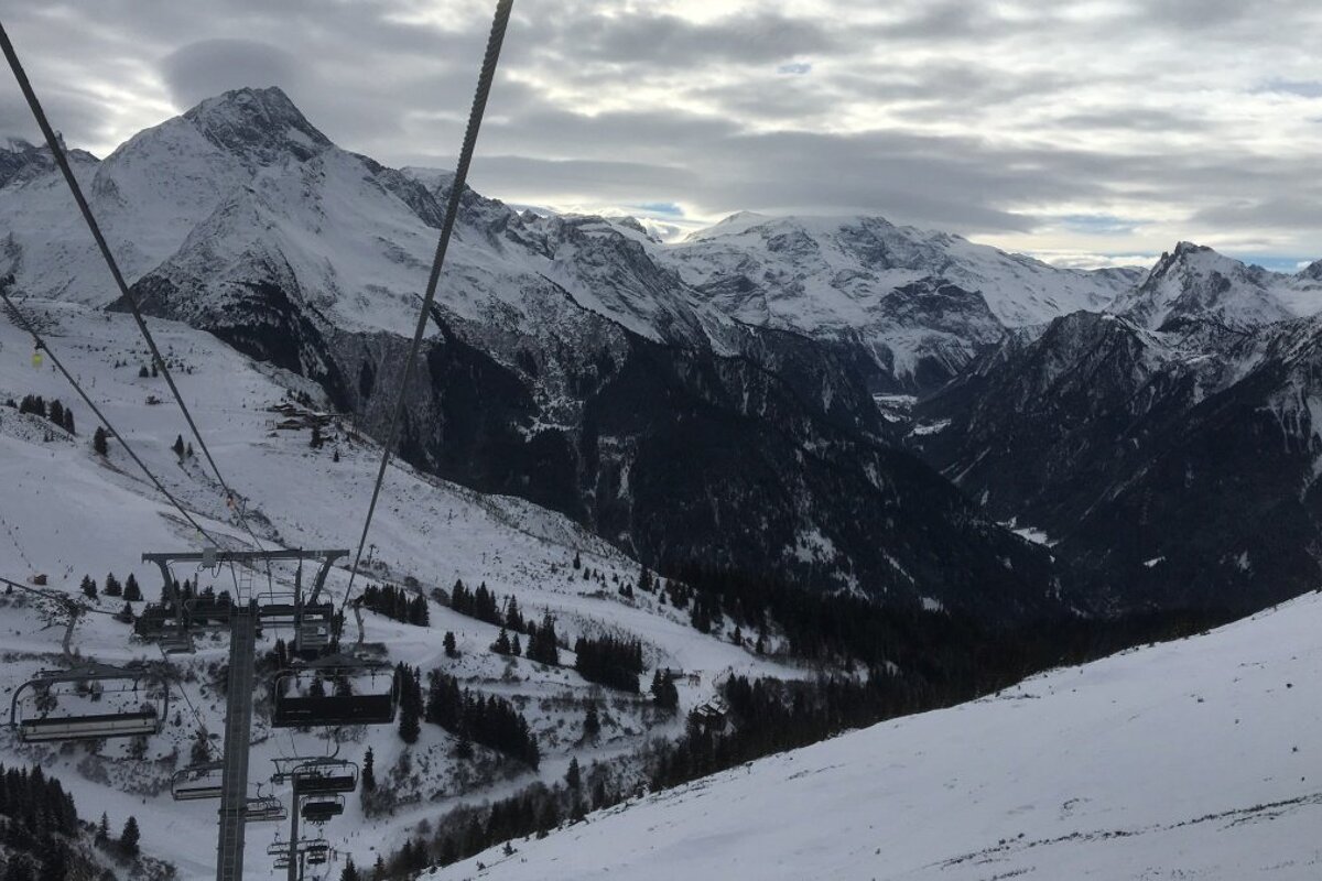 Moody mountains in La Plagne