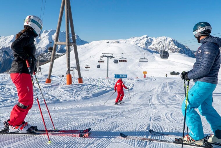 Learning to ski in Alpe d'Huez