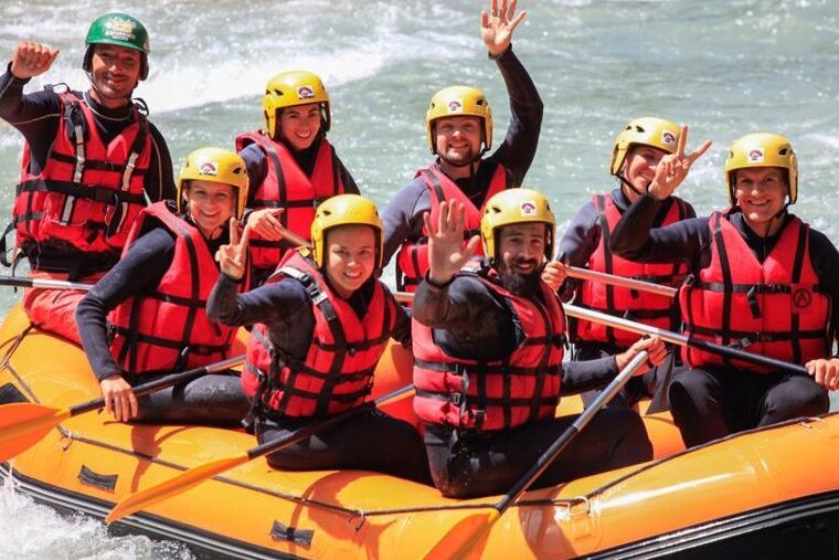 White water rafting in