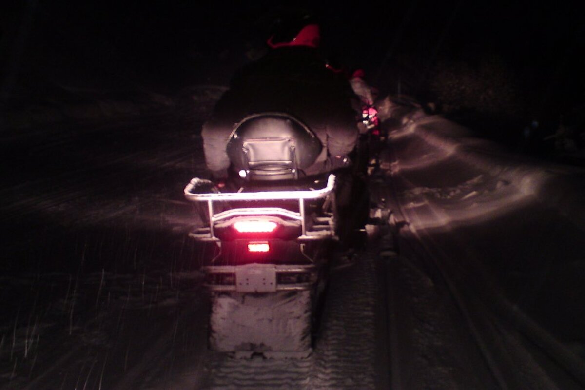 a brake light on a skidoo in les arcs