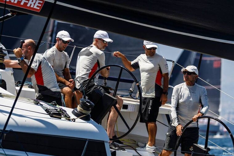 King Felipe VI aboard the Aifos 500 in Mallorca