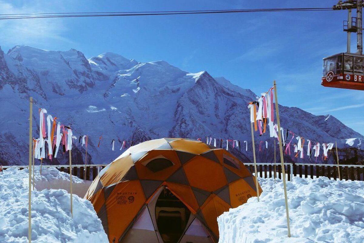 a tent set up for massage