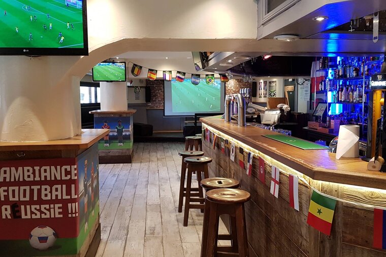 The interior of the bar