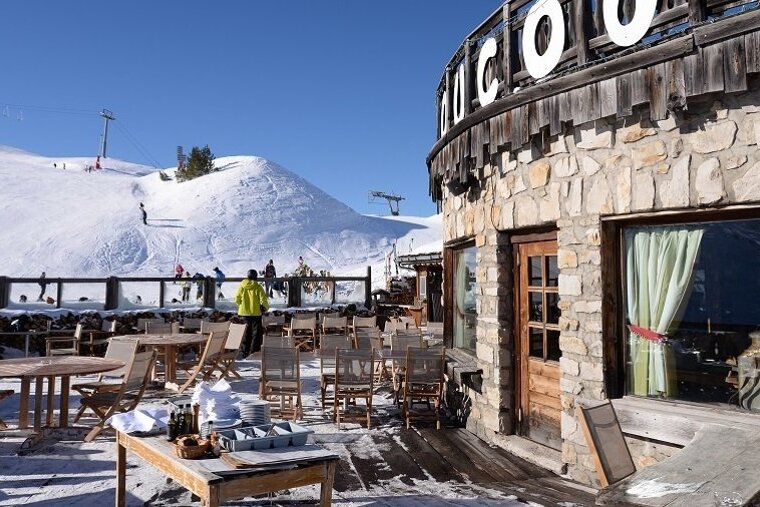 The terrace at the restaurant