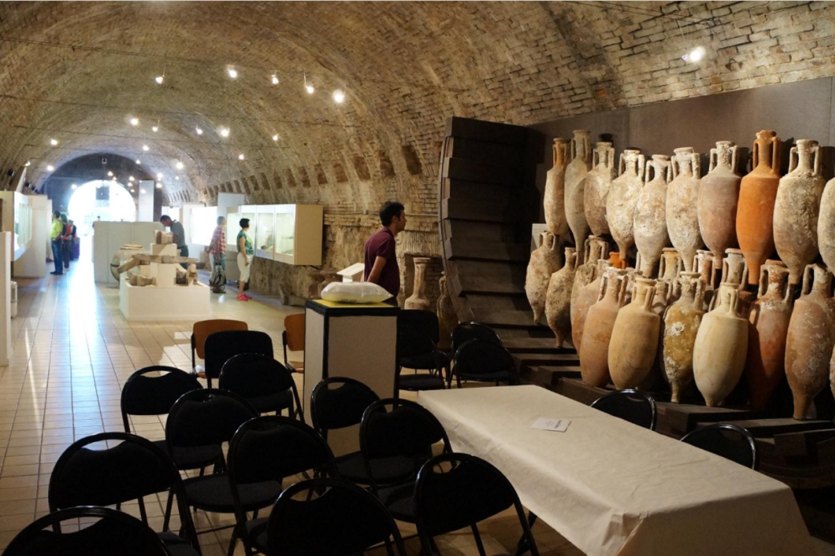archaeological finds within the history and archaeology museum of antibes
