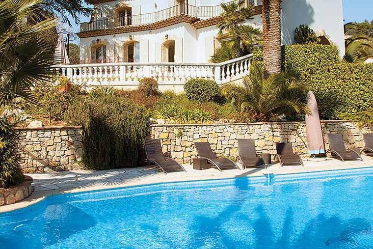 The exterior of the villa