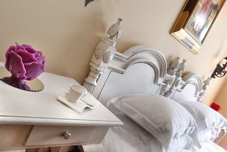 A twin bedroom in the hotel