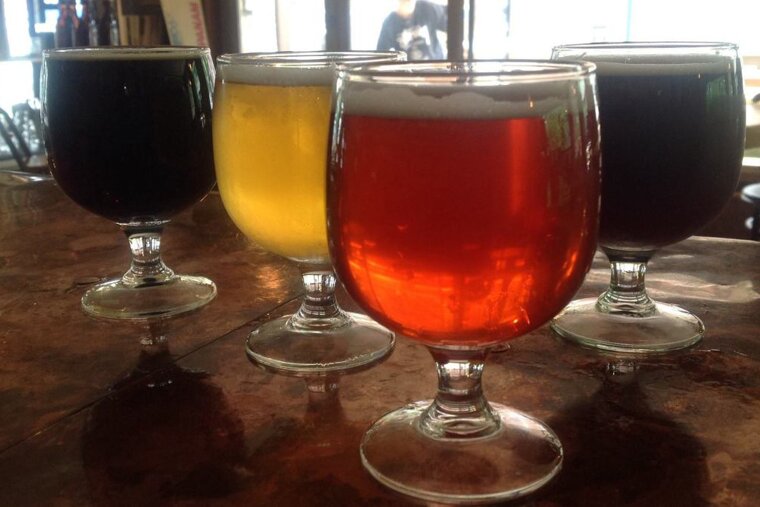Locally brewed beer