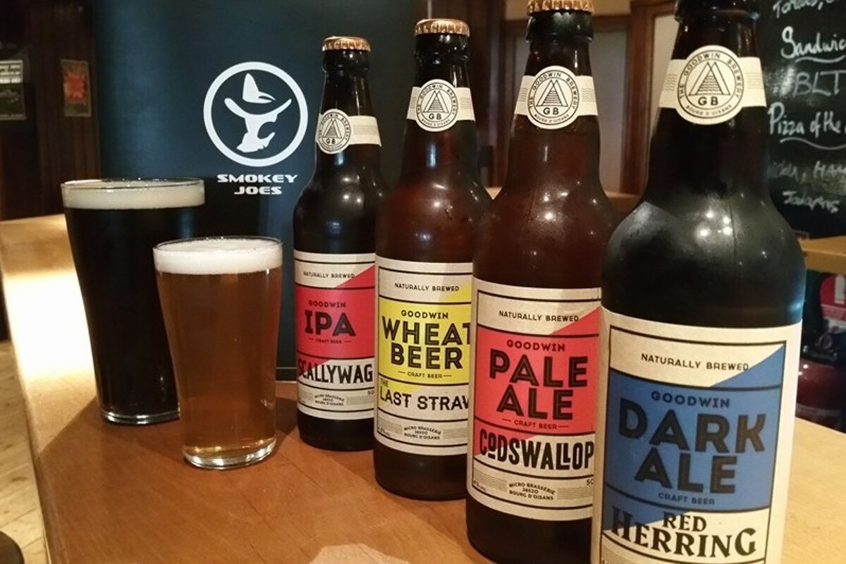 beers on a bar