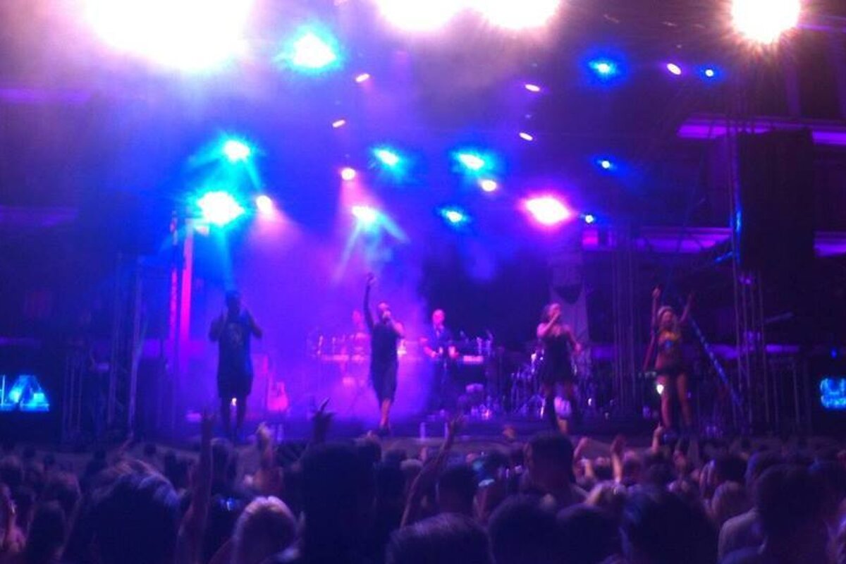 Sigma on stage in Ibiza rocks in san antonio