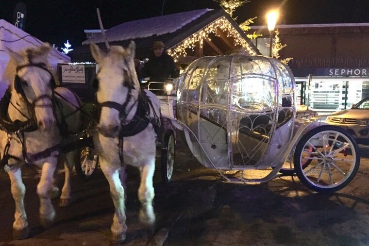 A cinderella carriage ride