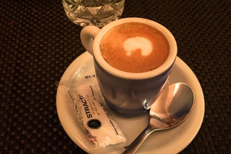 A cortado to finish off the meal