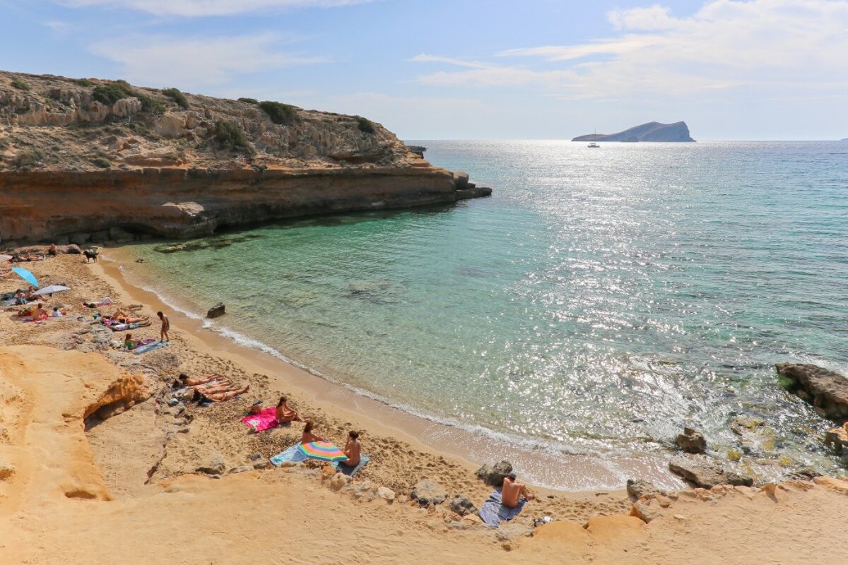 Cala Conta Beach Bays West Ibiza Seeibiza Com