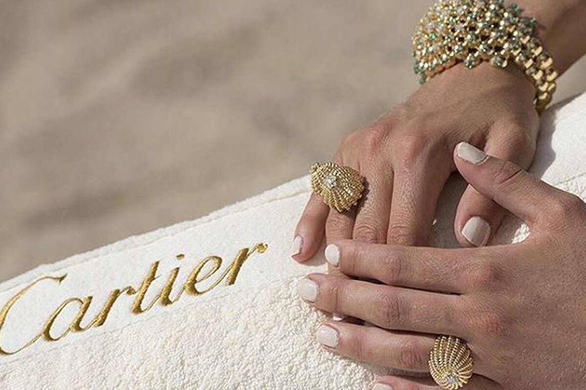 an advert for cartier jewellery in cannes