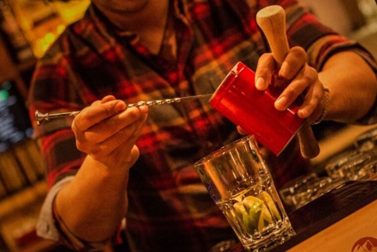 Drinks at the bar