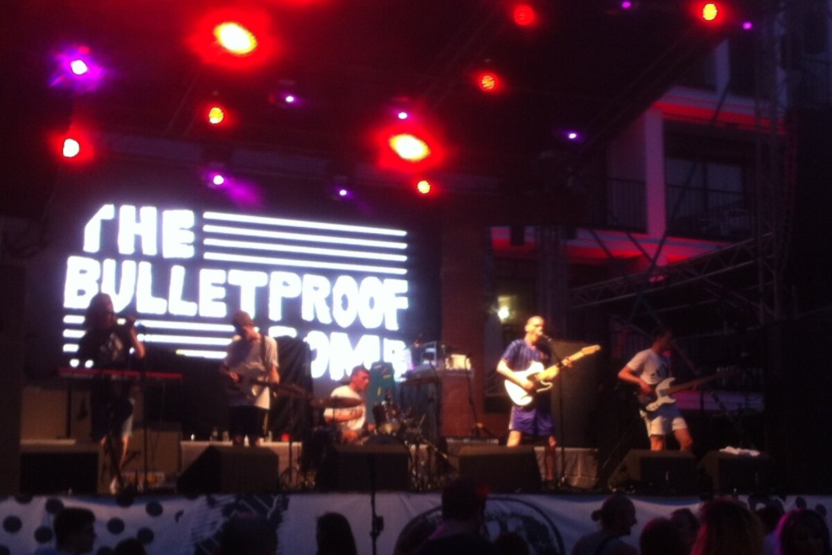 The Bulletproof Bombs on stage at Ibiza rocks in san antonio