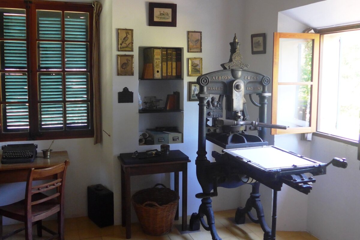 a printing press in a house