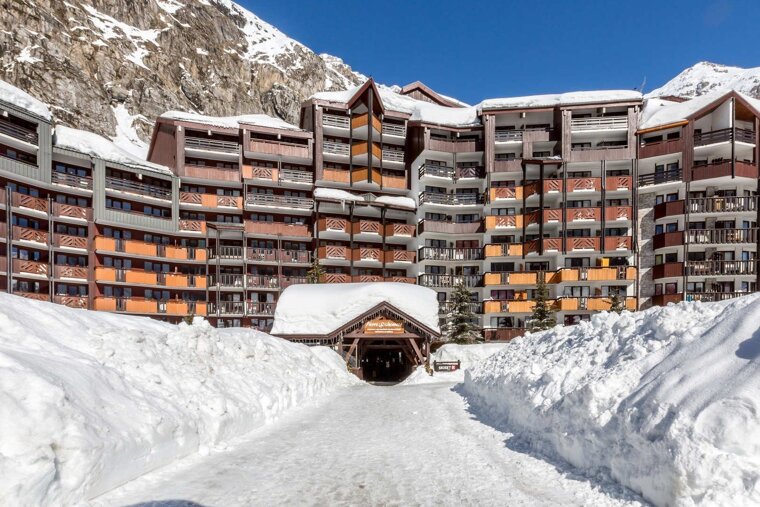 The exterior of the apartment