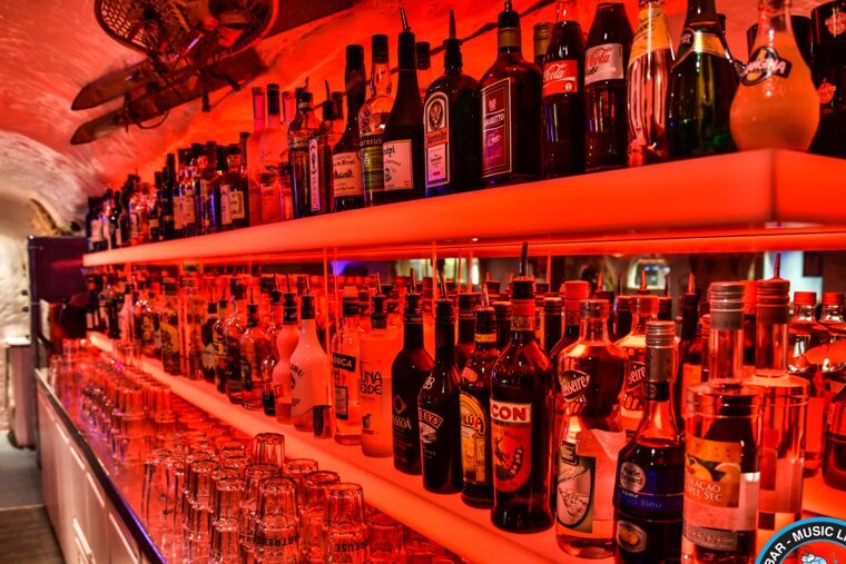 The bar area
