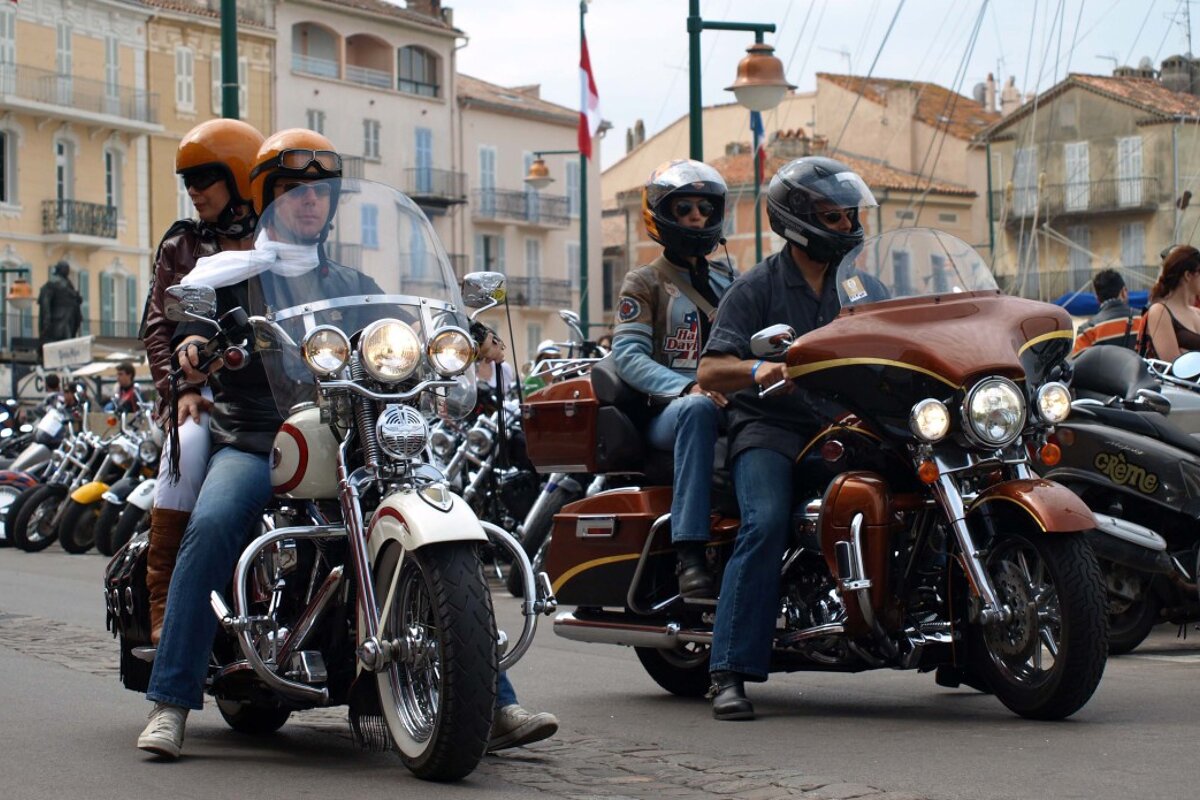 Harley Davidson's in Saint tropez