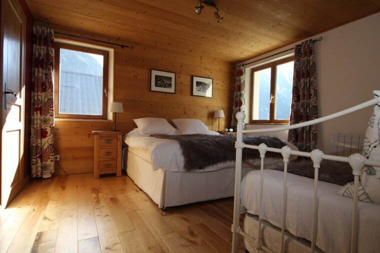 A family bedroom in the chalet