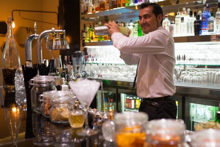 Drinks at the bar