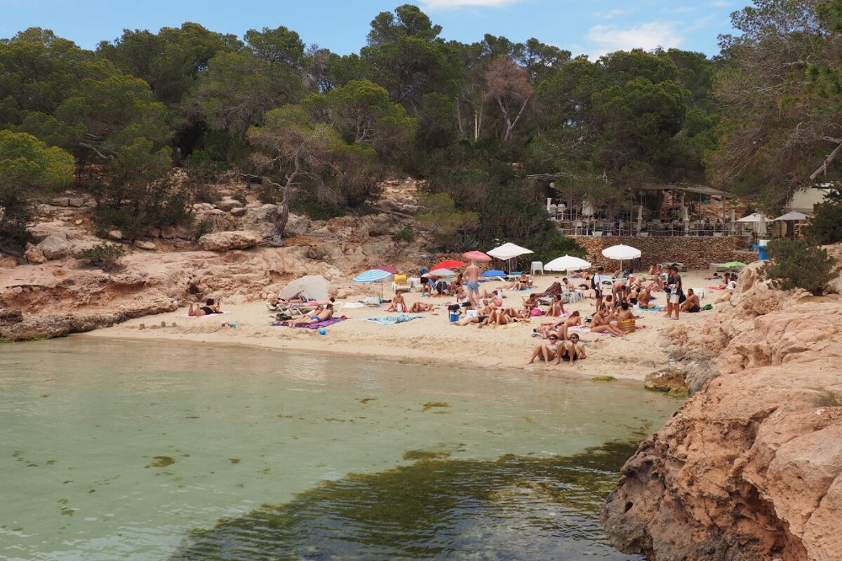 The beach and water at cala gracioneta