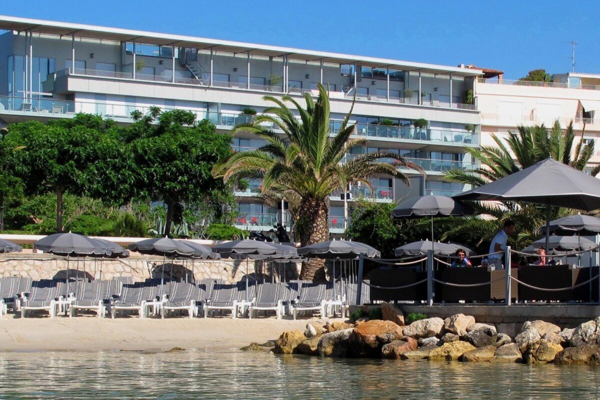 Royal Beach club on the seafront at Antibes