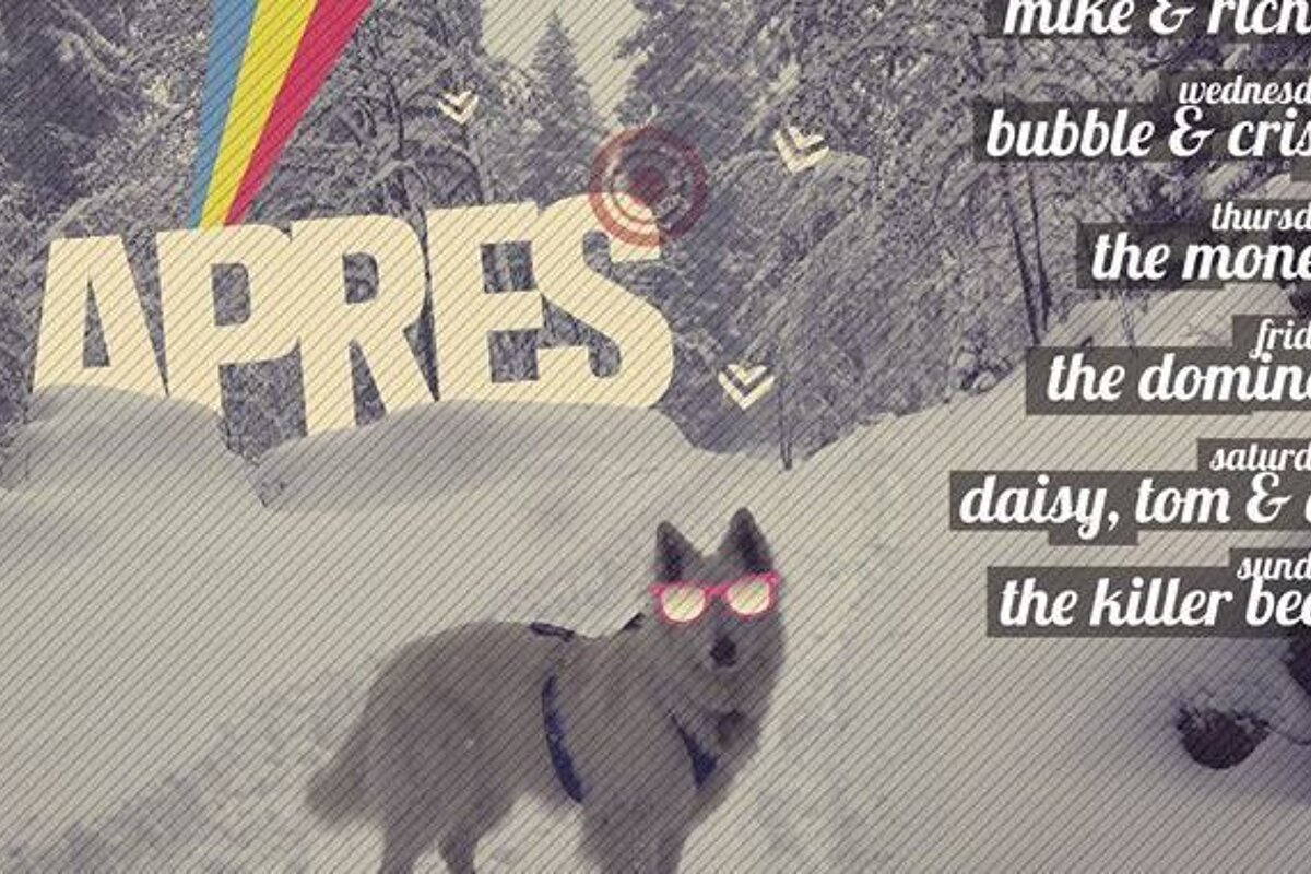 a poster for apres ski