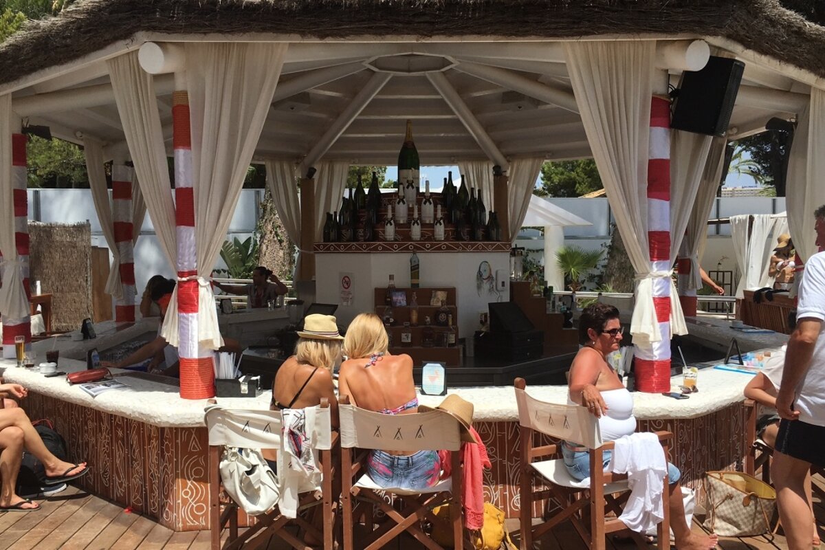 Cocktail bar area at nikki beach mallorca