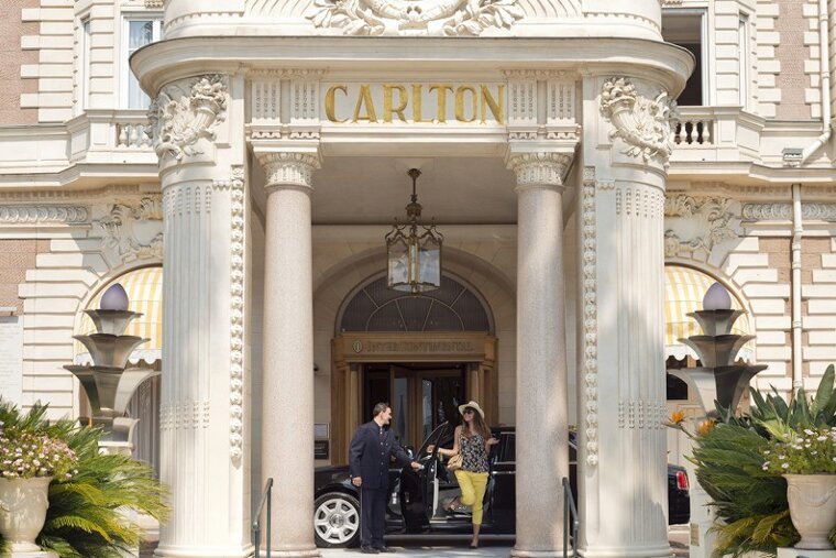 The exterior of the hotel