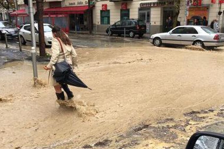 Rainfall in Nice on Monday 10th November