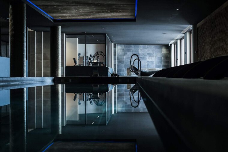 The spa area