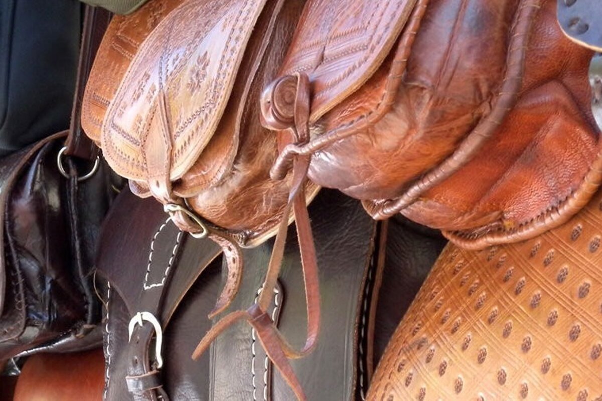 leather bags at the old market in nice